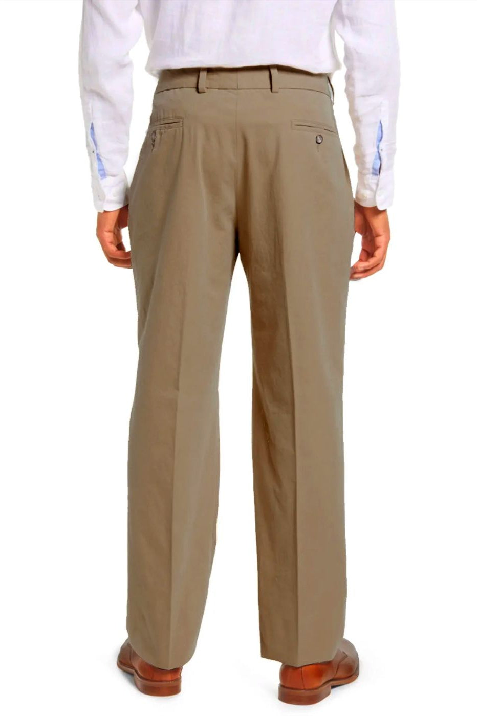Washed Poplin Pant in British Tan, Size 36 (Oak Double Reverse Pleat) by Charleston Khakis
