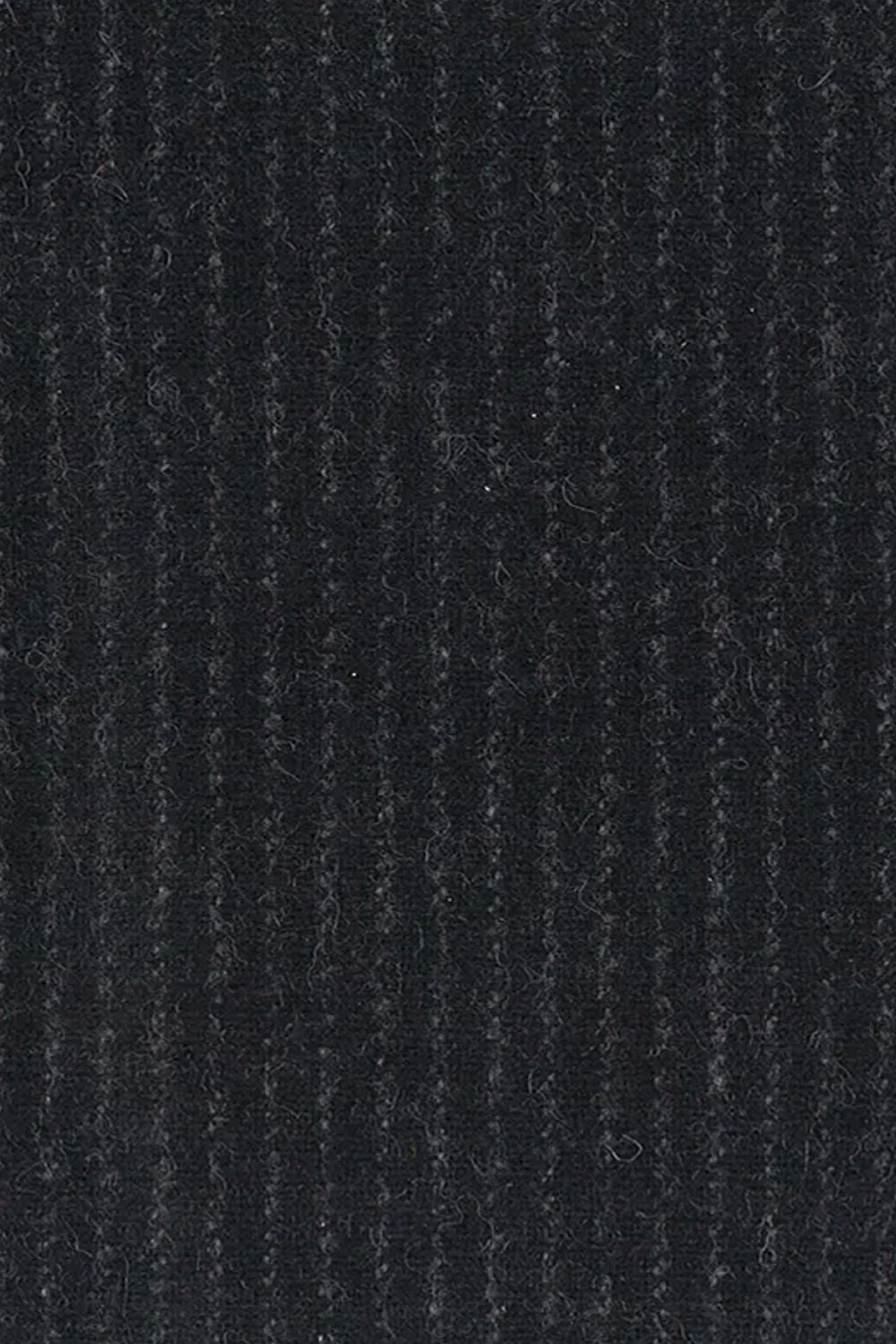 Pinstripe 'Archive Line' Wool Pub Cap in Black by Wigens