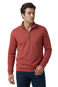 Stretch Heather Fleece Pullover in Brick by Scott Barber
