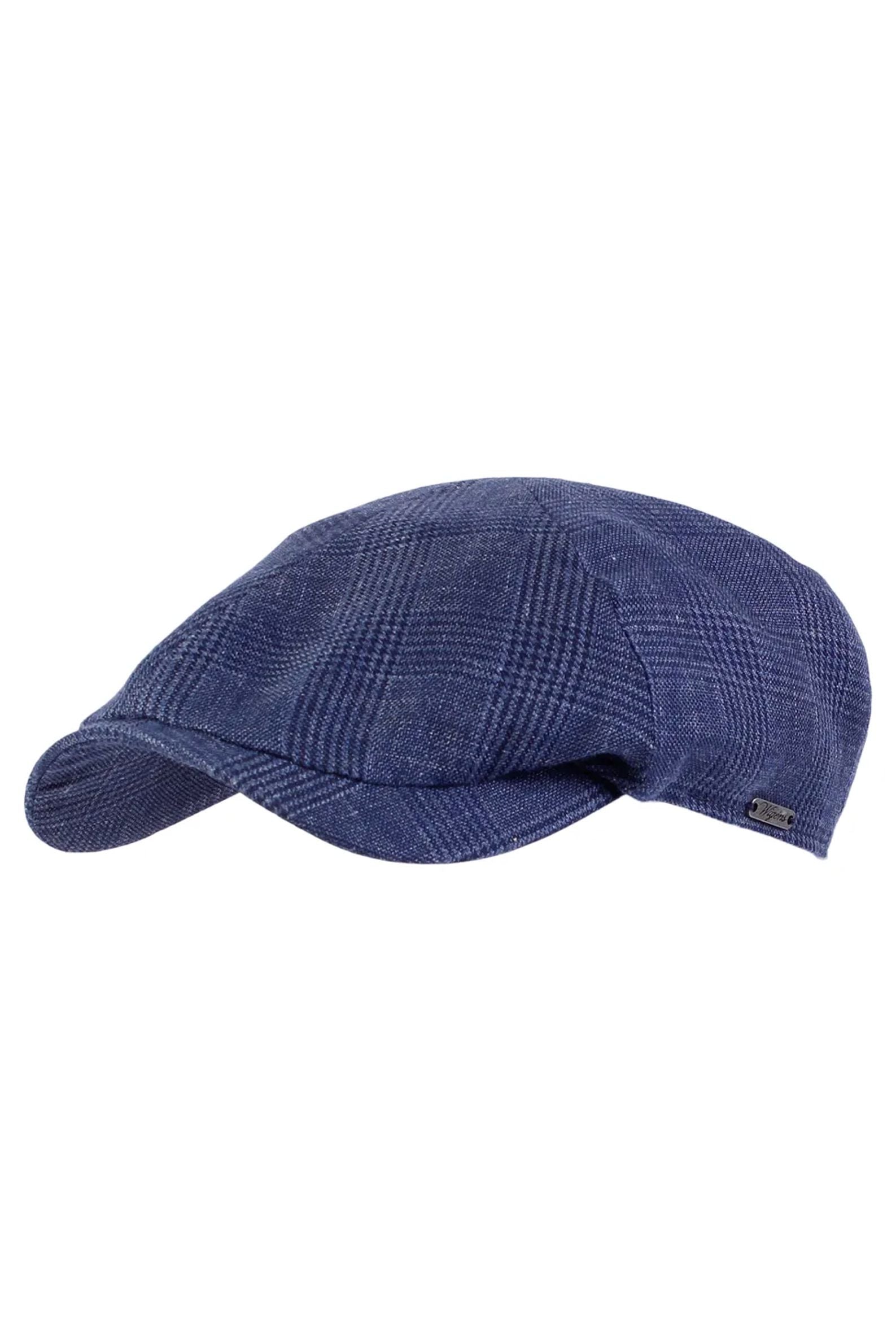 Newsboy Slim Cap in Summer Glencheck Bottoli Linen and Wool Blend (Choice of Colors) by Wigens