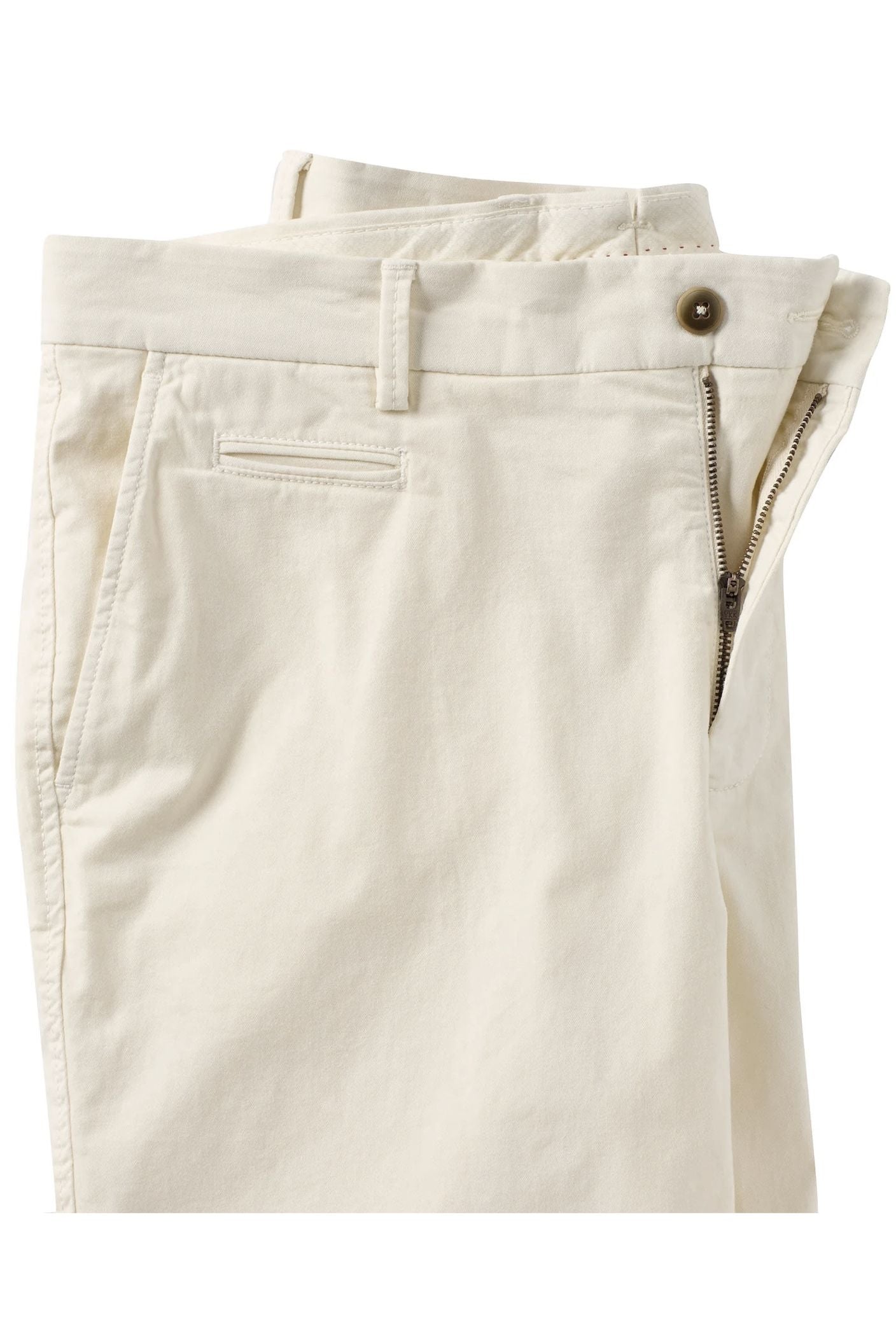 Broken Twill Stretch Cotton Shorts in Bone (College Modern Fit - 8" Inseam) by Ballin