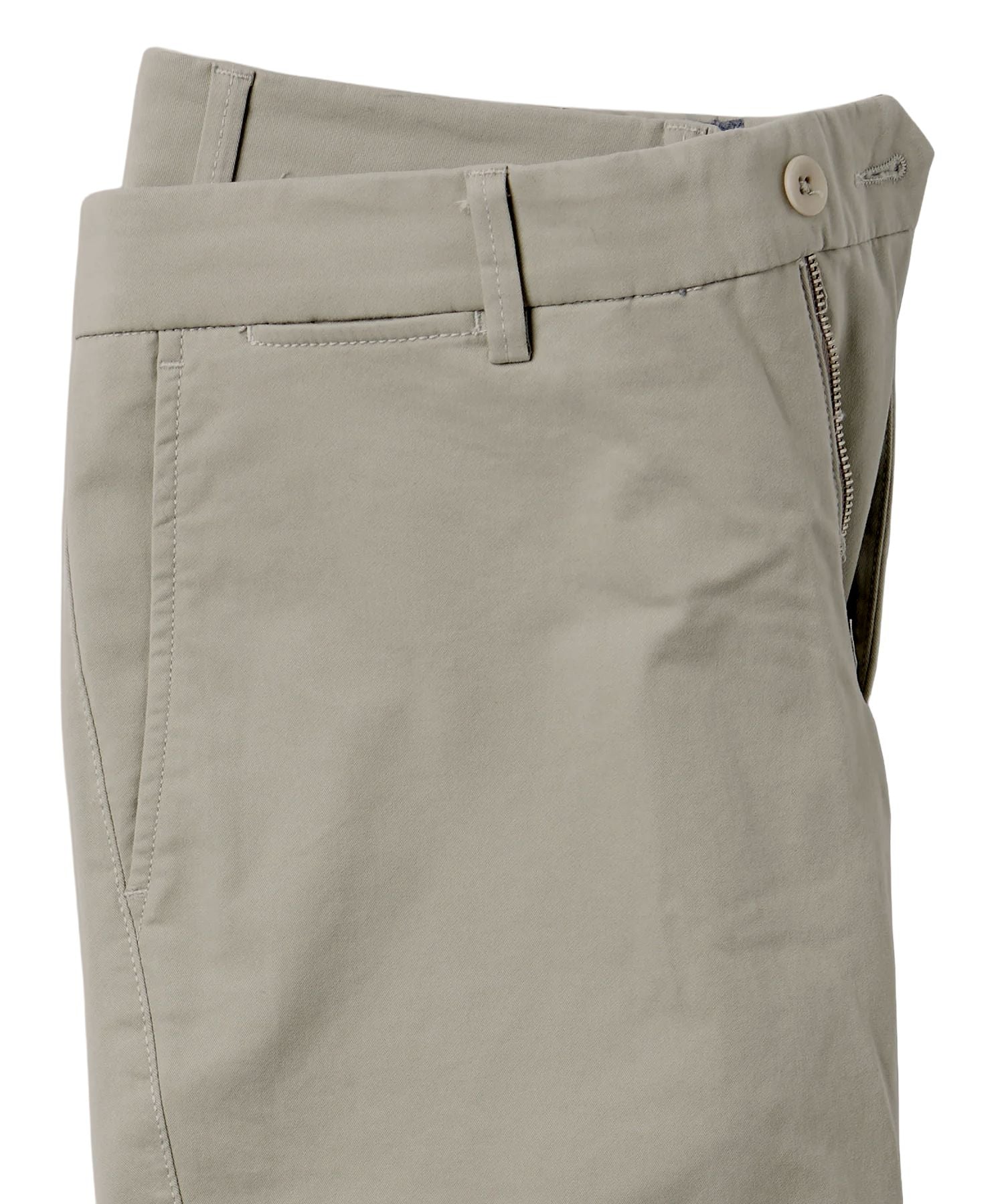 Perma Color Pima Twill Khaki Pants in Stone (Flat Front Models) by Ballin