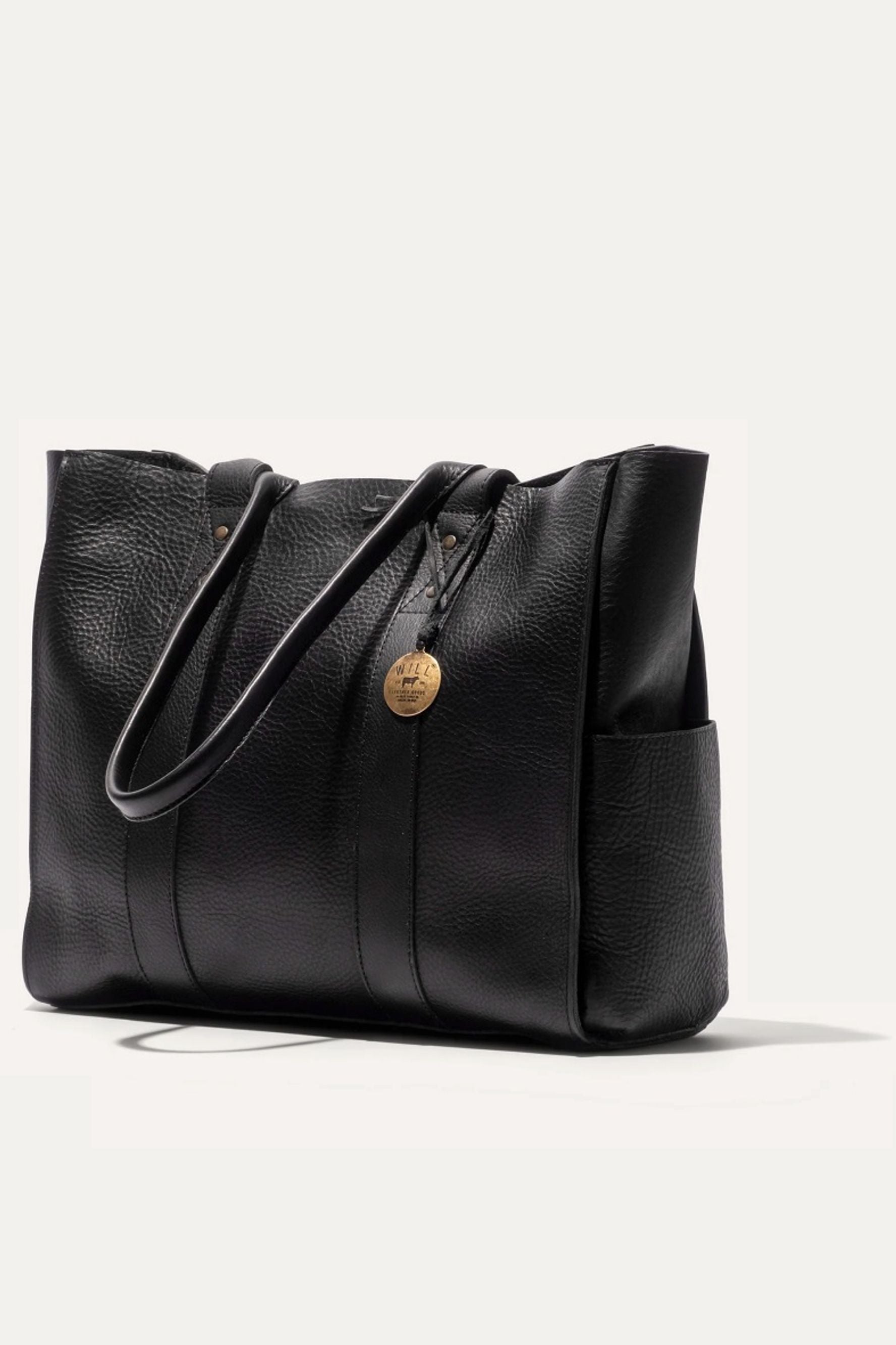 All Leather Utility Tote in Black by Will Leather Goods
