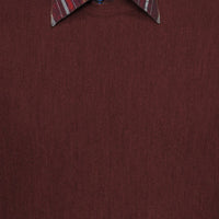 Baby Alpaca 'Links Stitch' Open Bottom Crew Neck Sweater in Dark Burgundy by Peru Unlimited