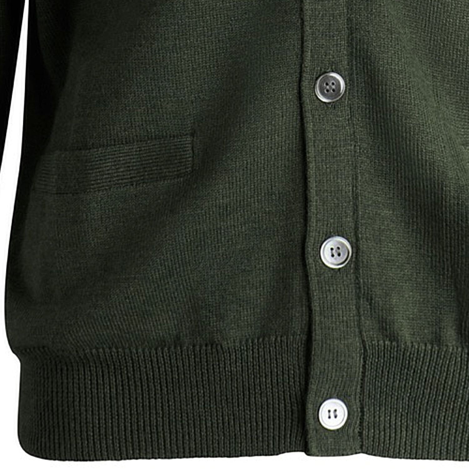 Extra Fine 'Zegna Baruffa' Merino Wool Button Front Cardigan Sweater in Dark Green by Viyella