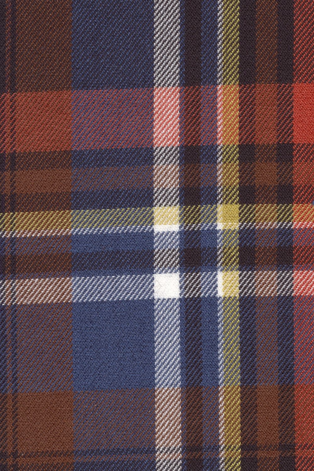 Multi Fall Tartan Cotton and Wool Blend Button-Down Shirt by Viyella
