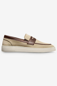 Randolph 2.0 Slip-on Sneaker in Sand Suede/Chili Leather (Size 8.5 Wide) by Allen Edmonds