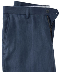 Italian Linen Chambray Twill Pants in Navy (Atwater Modern Fit) by Ballin