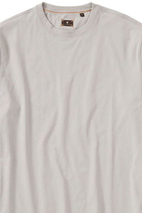 Long Sleeve Crew Neck Peruvian Cotton Tee Shirt in Silver by Left Coast Tee