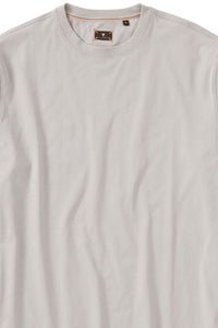 Long Sleeve Crew Neck Peruvian Cotton Tee Shirt in Silver by Left Coast Tee