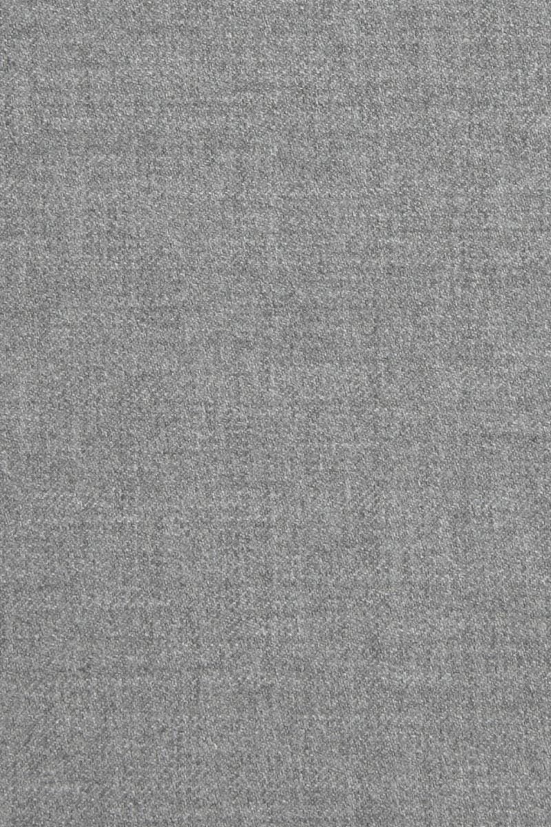 Super 110s Vitale Barberis Canonico Italian Luxury 4 Harness Wool Serge Flat Front Trouser in Light Grey (Choice of Fits) by 6 East by Ballin