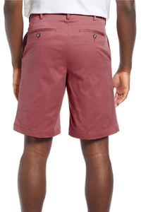 Southern Vintage Stretch Twill Chino Shorts in Charleston Brick (Hampton9 Flat Front) by Vintage1946