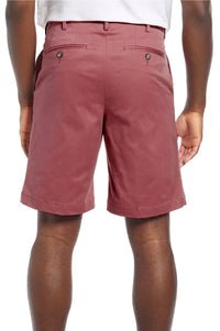 Southern Vintage Stretch Twill Chino Shorts in Charleston Brick (Hampton9 Flat Front) by Vintage1946
