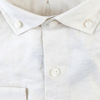 Linen/Tencel Solid Twill Sport Shirt in Natural by Scott Barber