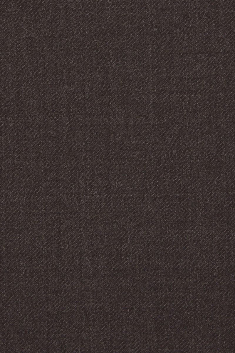 Super 110s Vitale Barberis Canonico Italian Luxury 4 Harness Wool Serge Flat Front Trouser in Dark Brown (Choice of Fits) by 6 East by Ballin