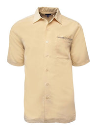 'Palm Portrait' Embroidered Short Sleeve Resort Hawaiian Shirt in Sunkiss by Weekender