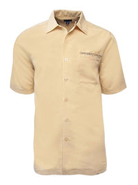 'Palm Portrait' Embroidered Short Sleeve Resort Hawaiian Shirt in Sunkiss by Weekender