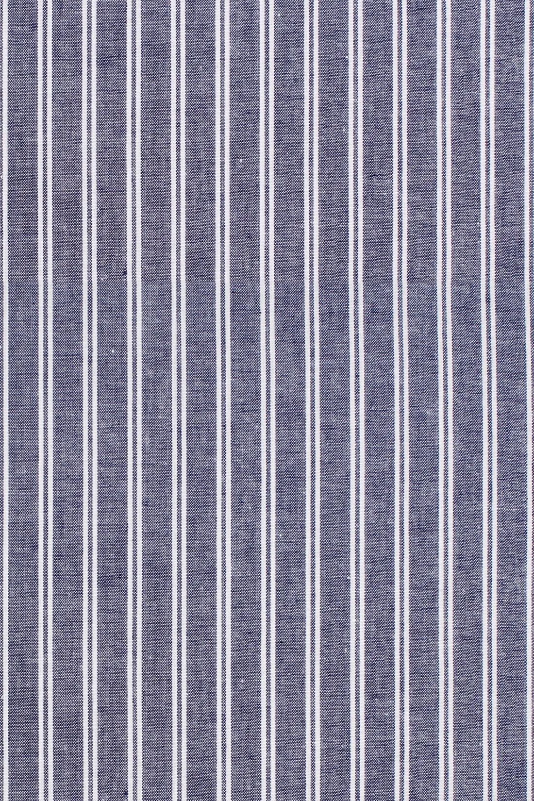 Ivy Classic Cap in Lightweight Blue Stripe Denim (Size 62) by Wigens