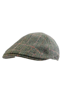 Pub Cap in Herringbone Overcheck Shetland Wool (Choice of Colors) by Wigens