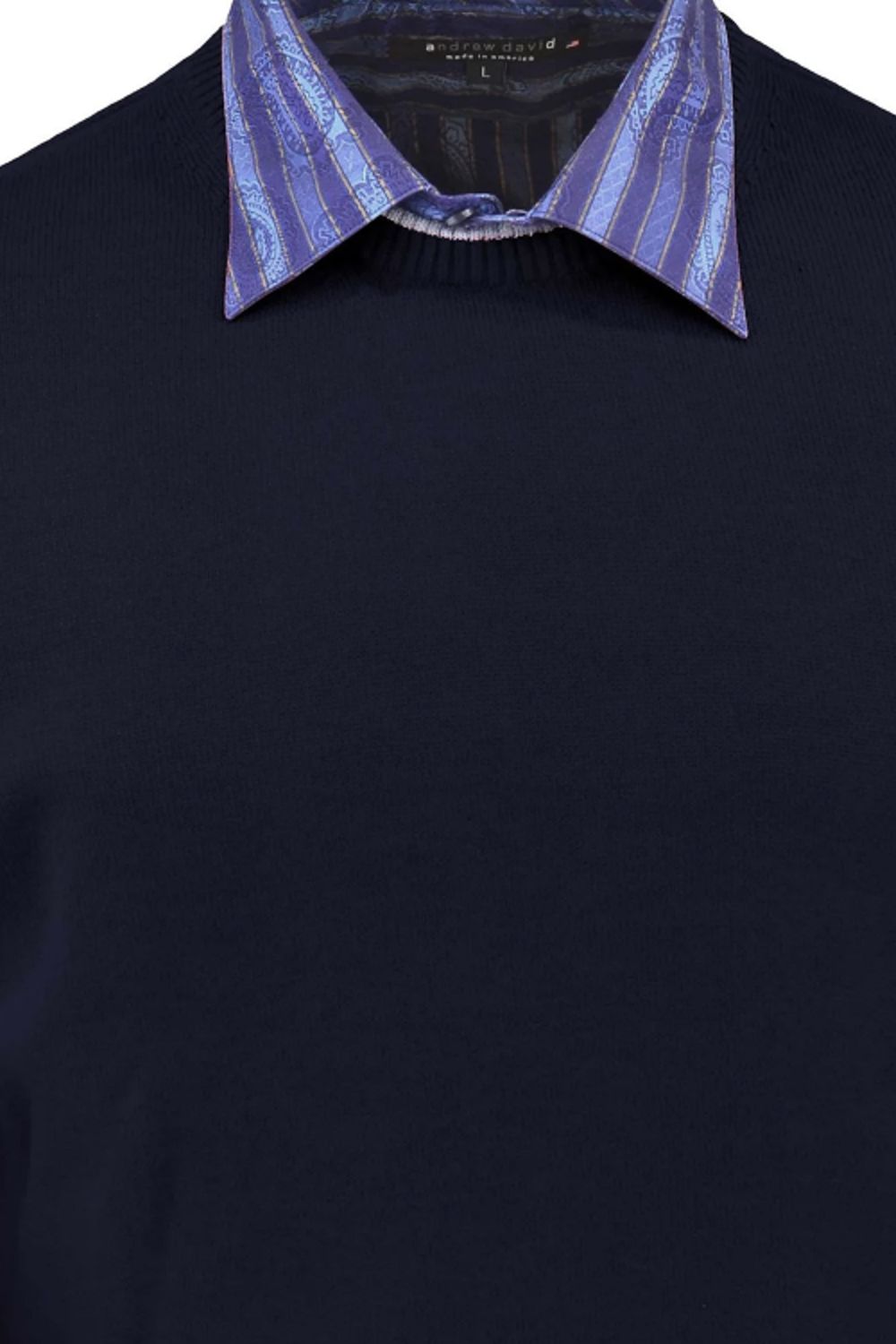 Royal Alpaca Crew Neck Sweater in True Navy by Peru Unlimited