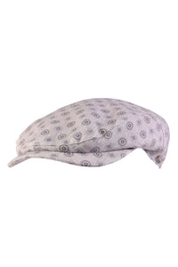 Ivy Classic Cap in Linen and Cotton Neat Medallion Print (Choice of Colors) by Wigens