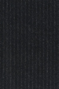 Ivy Contemporary Chalk Pinstripe 'Archive Line' Wool Earflap Cap in Black by Wigens