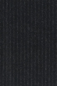 Ivy Contemporary Chalk Pinstripe 'Archive Line' Wool Earflap Cap in Black by Wigens