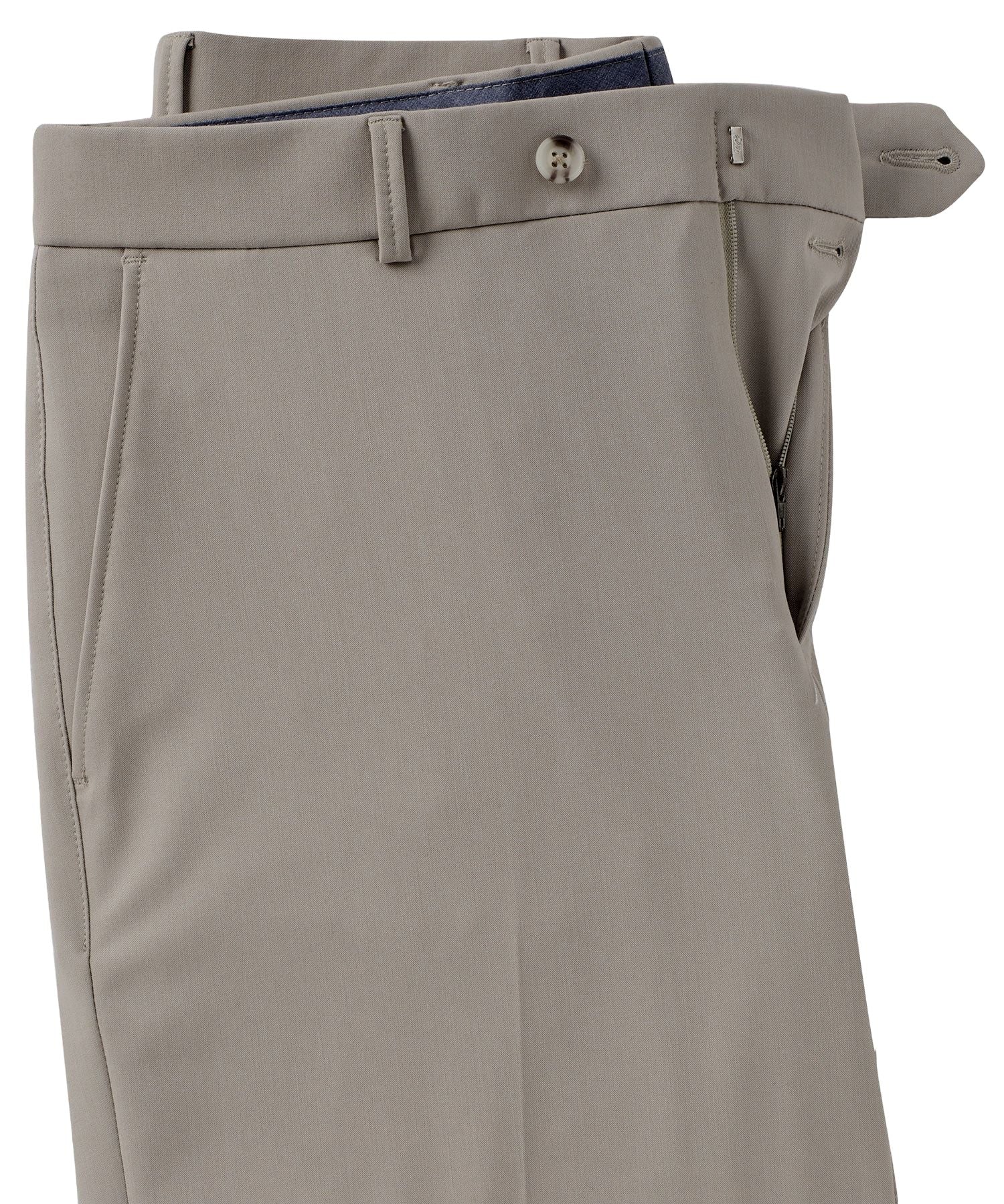 Comfort-EZE Commuter Bi-Stretch Gabardine Trouser in Stone (Flat Front Models) by Ballin