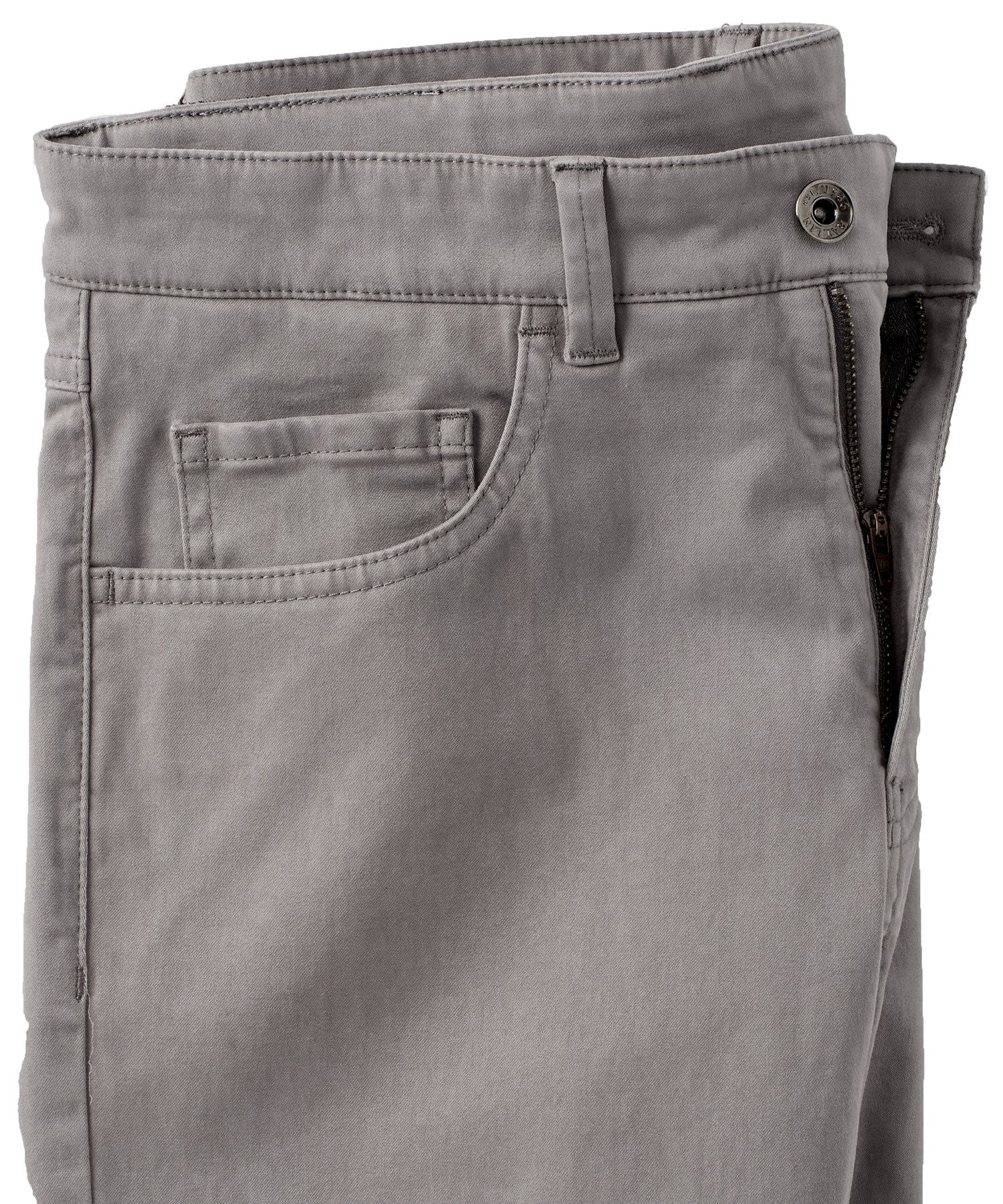 Cashmere Touch Pima Cotton Sateen Stretch 5-Pocket Pants in Graphite, Size 40 (Crescent Modern Fit) by Ballin