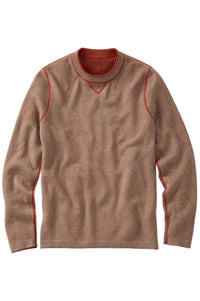 Reversible Cotton & Cashmere Sweater in Rust/Tan by Borgo28