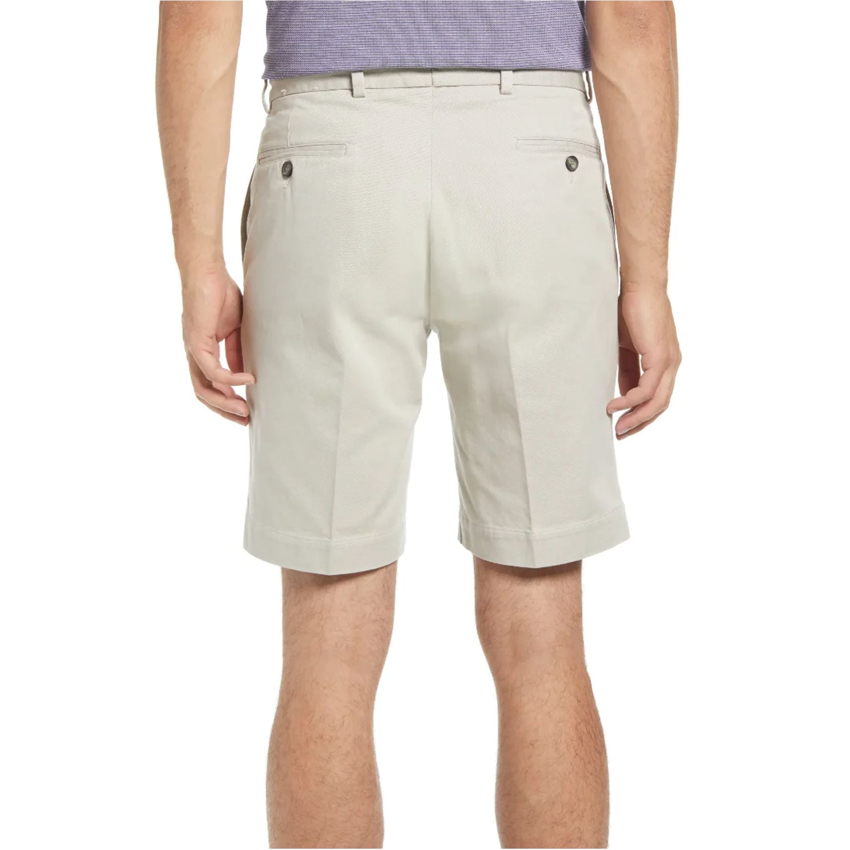 Washed Khaki Shorts in Stone (Sumpter9 Flat Front) by Charleston Khakis