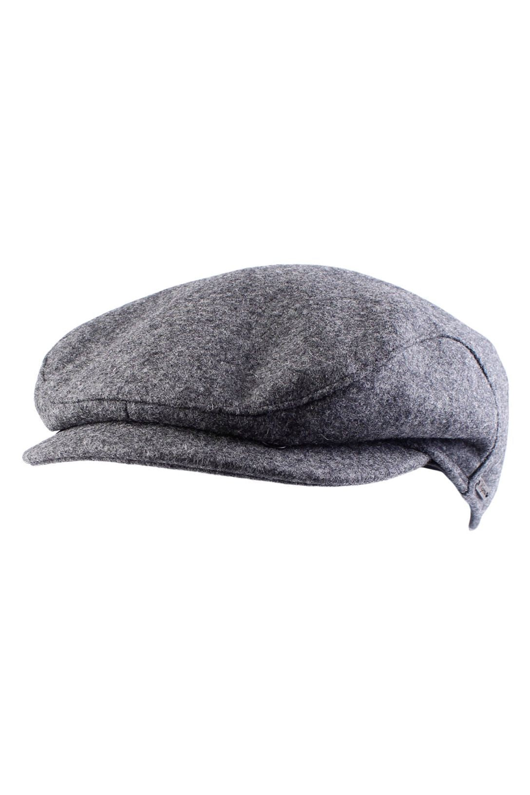 Melton Wool Ivy Vintage Cap with Earflaps in Grey (Size 61) by Wigens