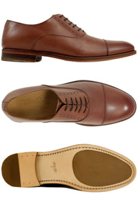 Clark Calfskin Balmoral Cap-Toe Oxford in Brandy by Alan Payne Footwear