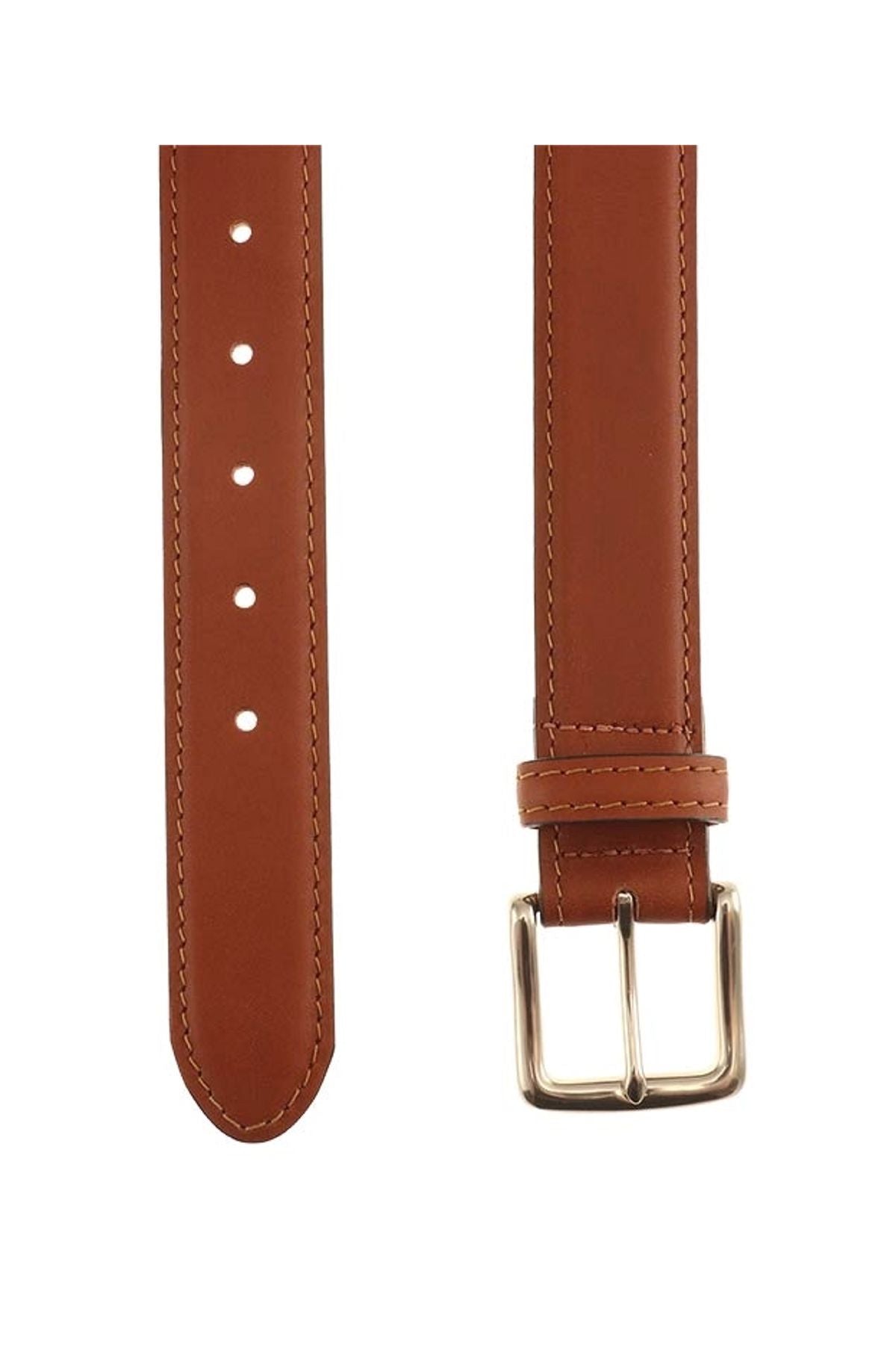 Colombia Calfskin Dress Belt in Tan by T.B. Phelps