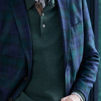 Black Watch Tartan Cashmere Blend Jacket by Viyella