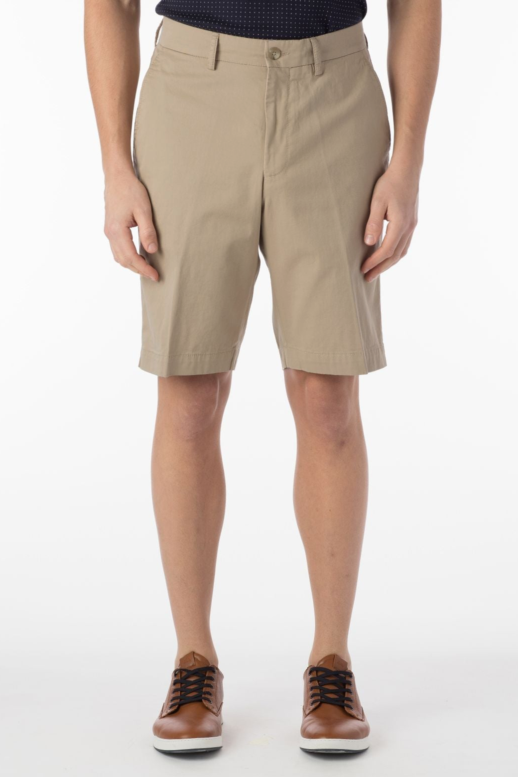 Pima Twill True Khaki Shorts in Khaki (Drummond Traditional Fit) by Ballin
