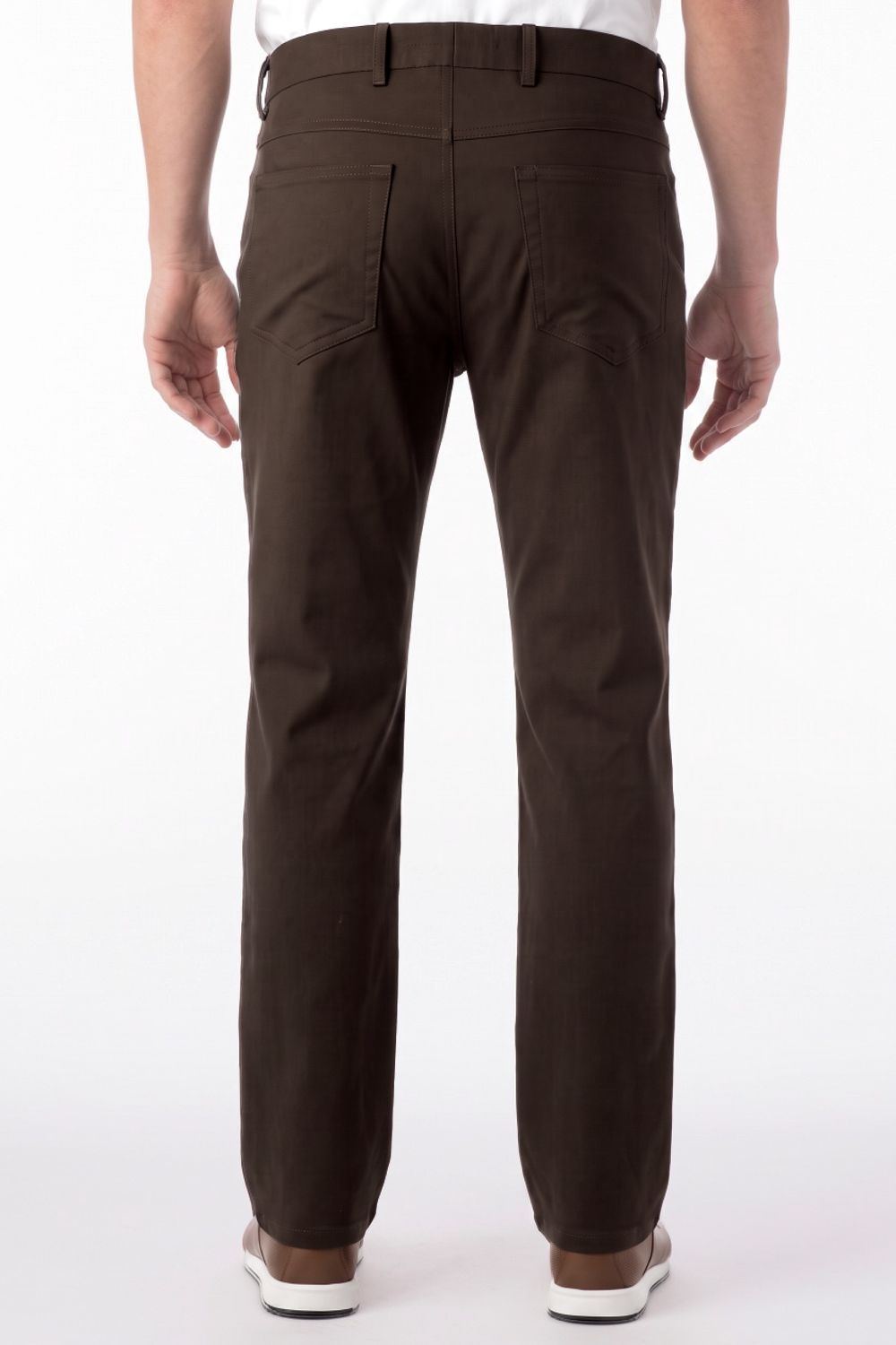 Comfort-EZE 5-Pocket Commuter Bi-Stretch Gabardine Pant in Oak (Connor Modern Fit) by Ballin
