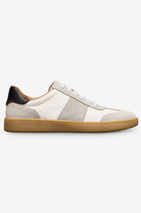 Ludlow Slip-On Stretch-Lace Sneaker in Dove Grey Suede by Allen Edmonds