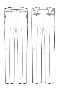 Super 110s Lightweight Heather Twill Comfort-EZE Wool Trouser in Taupe (Flat Front Models) by Ballin