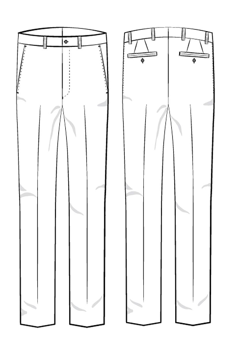 Super 110s Lightweight Heather Twill Comfort-EZE Wool Trouser in Taupe (Flat Front Models) by Ballin