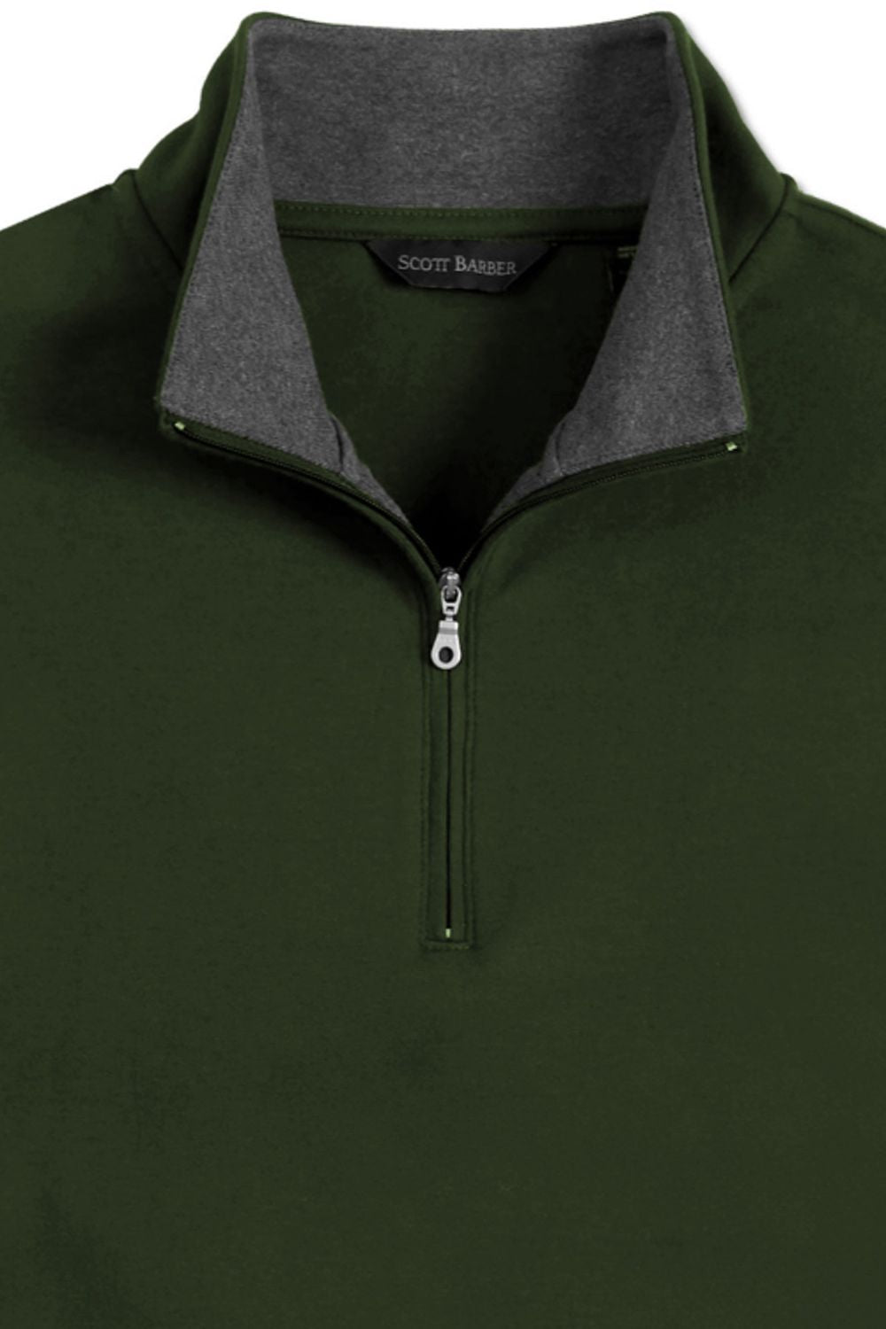 Pima Cotton Zip-Mock Sweatshirt in Duffel by Scott Barber