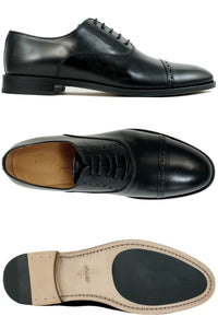 Coxon Italian Parma Calfskin Balmoral Oxford in Black by Alan Payne Footwear