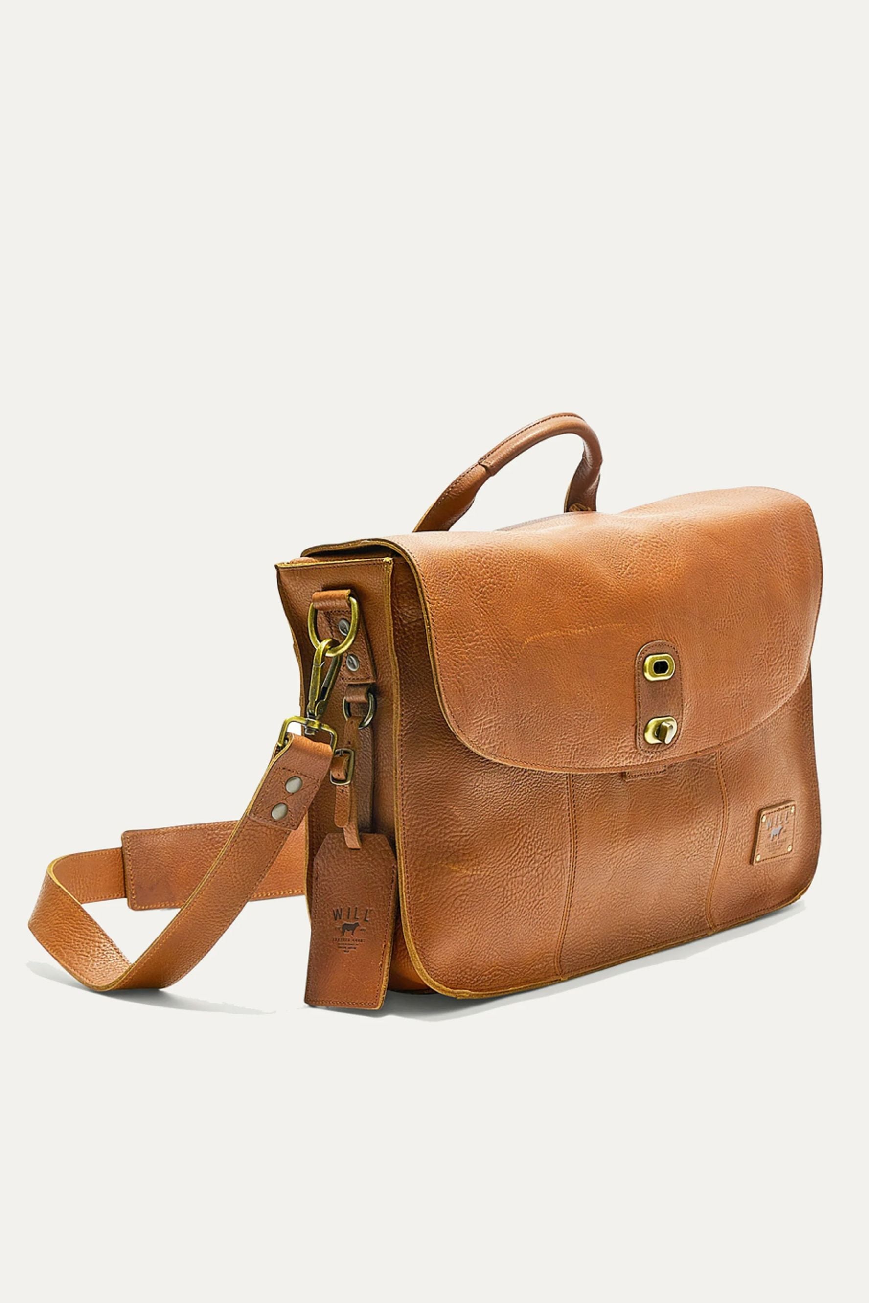 Kent Leather Messenger Bag in Tan by Will Leather Goods