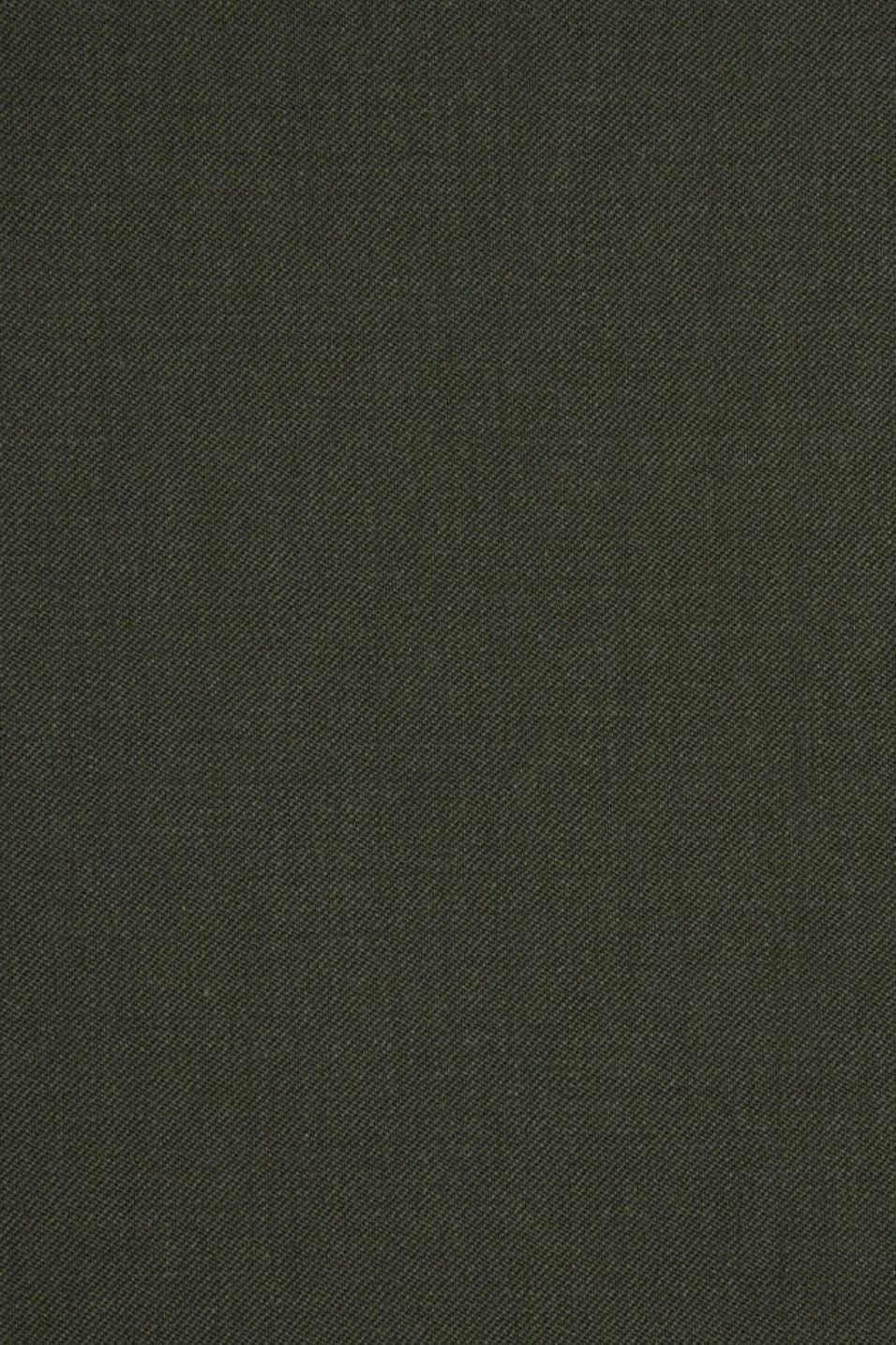 Super 110s Prunelle Wool Flat Front Trouser in Loden (Park Traditional Fit) by 6 East by Ballin