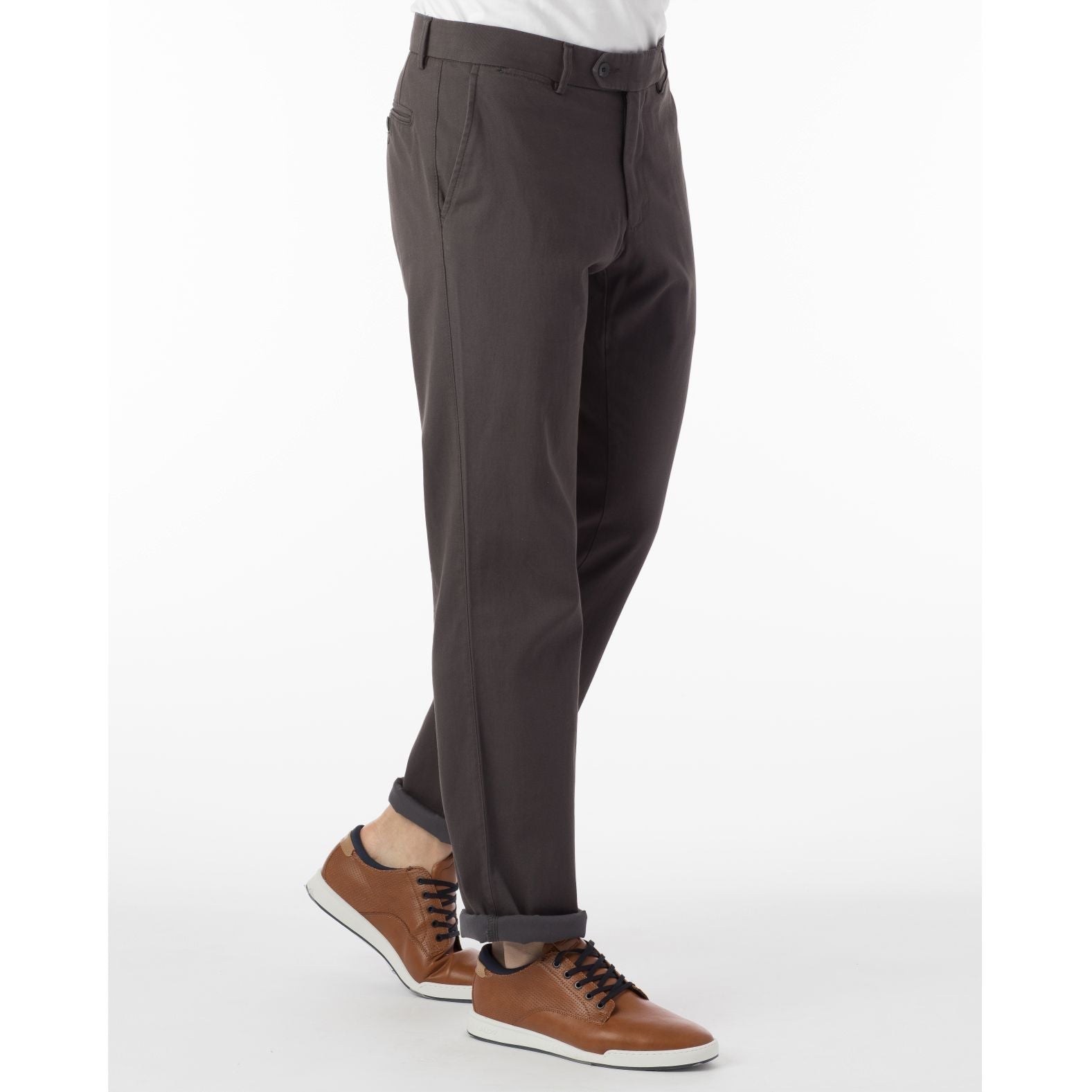 Perma Color Pima Twill Khaki Pants in Pavement, Size 32 (Mansfield Relaxed Fit) by Ballin