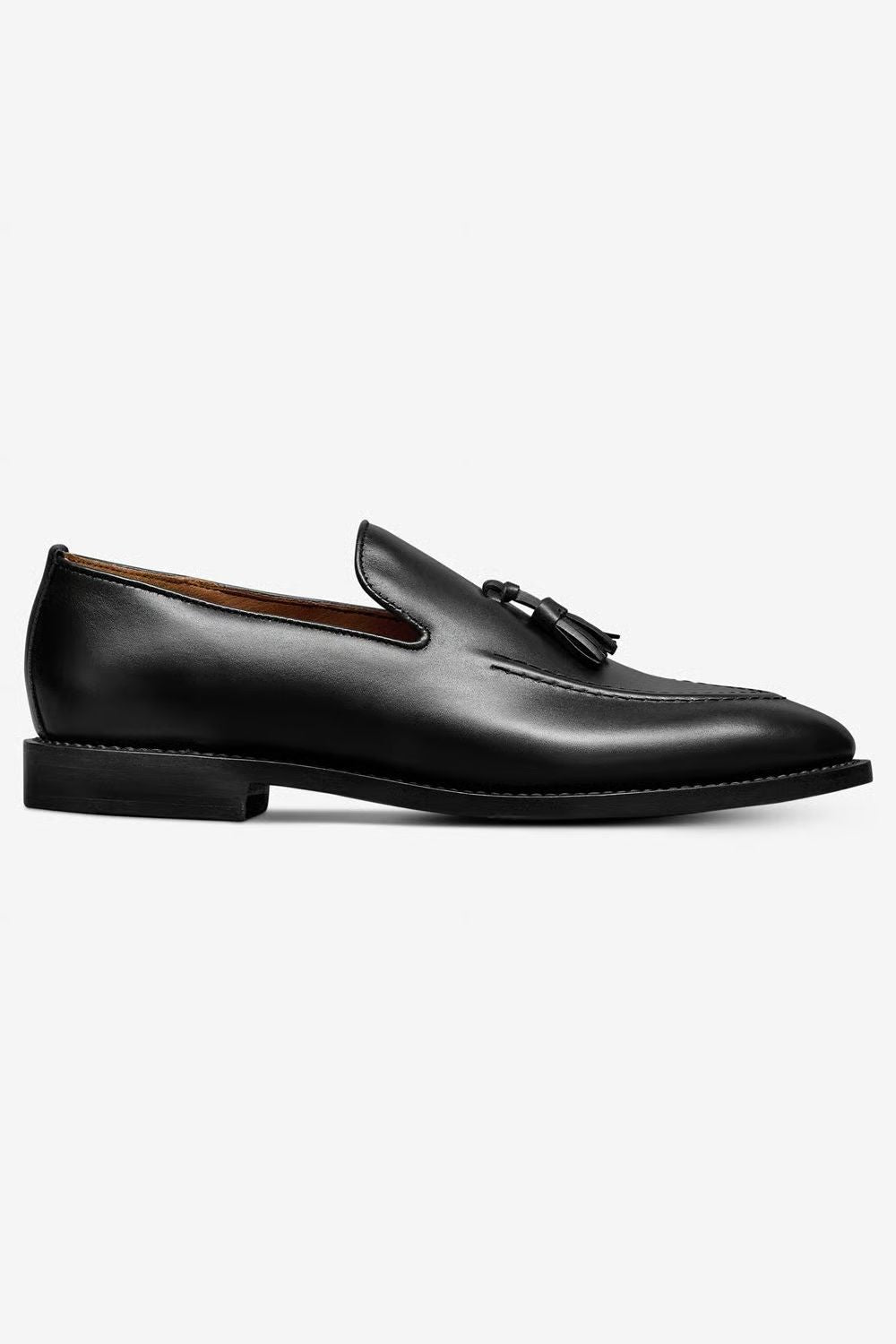 Randolph Tassel Loafer in Black Leather by Allen Edmonds