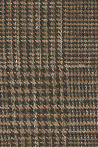 Ivy Classic Cap in Silk and Linen Brown and Sage Houndstooth Plaid by Wigens