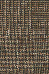 Ivy Classic Cap in Silk and Linen Brown and Sage Houndstooth Plaid by Wigens