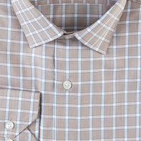 Performance Dobby Check Sport Shirt in Fossil by Scott Barber