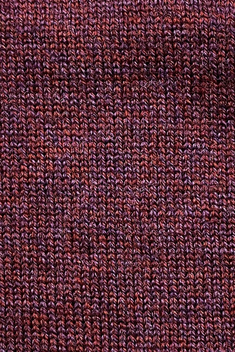 Extra Fine 'Zegna Baruffa' Merino Wool Quarter-Zip Sweater in Wine Mouline by Viyella